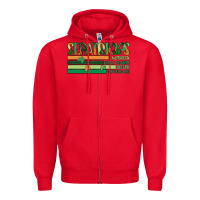 Red st. patrick's day Zipper Hoodie - MaliasSmallBusiness