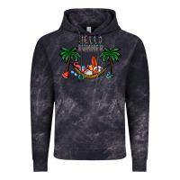 Cloud Black hello summer Vintage Hoodie - CowhideDigitalArt