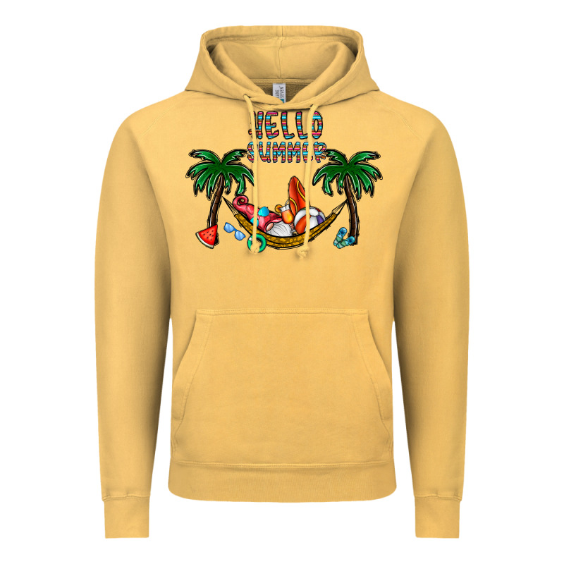 Hello Summer Vintage Hoodie by CowhideDigitalArt | Teevron