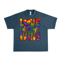 Midnight Navy love always wins Urban Heavy Tee - JahusDesignShop