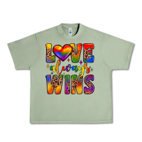 Oil Green love always wins Urban Heavy Tee - JahusDesignShop