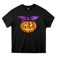 Black Jack O' Lantern Halloween Pumpkin Heavy Core Tee - RanaPortraitStore