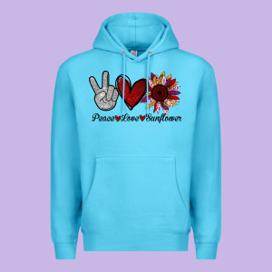 Peace Love Sunshine Sunflower Premium Hoodie Designed By Bettercallsaul