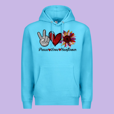 Peace Love Sunshine Sunflower Premium Hoodie Designed By Bettercallsaul