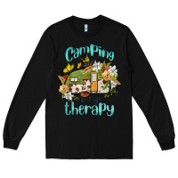 Black camping is my therapy Long Sleeve Tee - BarkalooDesign
