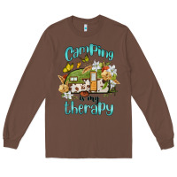 Chestnut camping is my therapy Long Sleeve Tee - BarkalooDesign
