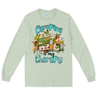 Matcha camping is my therapy Long Sleeve Tee - BarkalooDesign