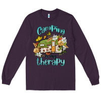Plum camping is my therapy Long Sleeve Tee - BarkalooDesign
