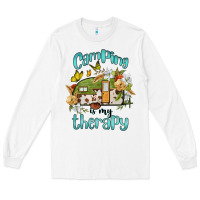 White camping is my therapy Long Sleeve Tee - BarkalooDesign