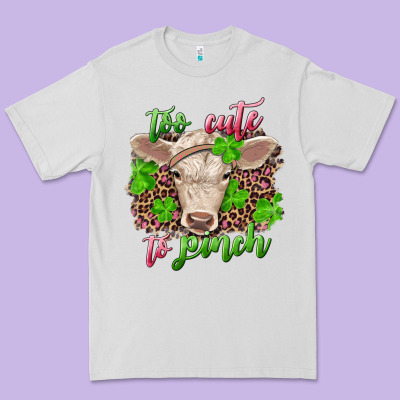 Premium Tee Too cute to pinch charolais calf