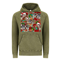 Vintage Olive christmas pig  aztec Vintage Hoodie - FaDigitalArtStudio
