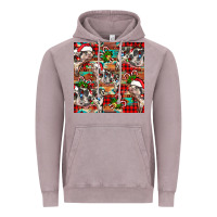 Vintage Zinc christmas pig  aztec Vintage Hoodie - FaDigitalArtStudio