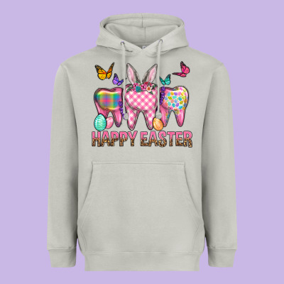 Happy Easter Dental And Egg Heavyweight Hoodie Designed By Bundleandbundleshop