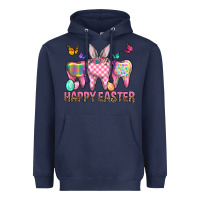 Navy Happy Easter Dental And Egg Heavyweight Hoodie - BundleAndBundleShop