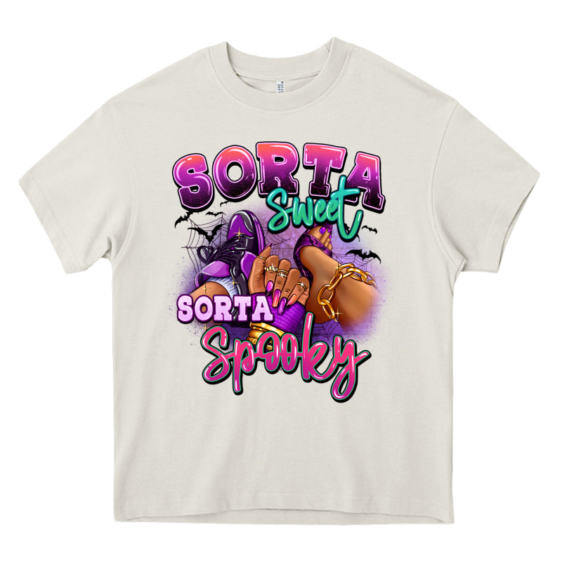 Sorta Sweet Sorta Spooky Sneaker And Heel Afro Wom Heavy Core Tee by RanaPortraitStore | Teevron