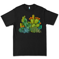 Black watercolor cactus Premium Tee - BarkalooDesign