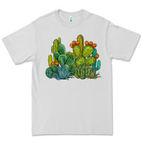 Dove Grey watercolor cactus Premium Tee - BarkalooDesign