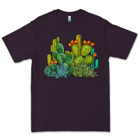 Plum watercolor cactus Premium Tee - BarkalooDesign
