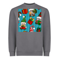 Storm christmas gnomes and gift box seamless pattern Heavyweight Sweatshirt - BundleAndBundleShop
