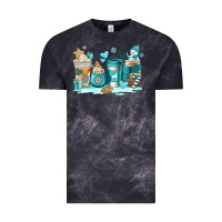 Cloud Black winter coffe cups Vintage Tee - AdoDesignShop