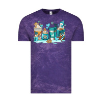 Cloud Purple winter coffe cups Vintage Tee - AdoDesignShop