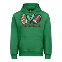Emerald Peace love football Urban Hoodie - HowdyJamesFarm