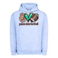 Pigment Grape Ice Peace love football Urban Hoodie - HowdyJamesFarm