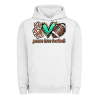 Pigment Lunar Rock Peace love football Urban Hoodie - HowdyJamesFarm