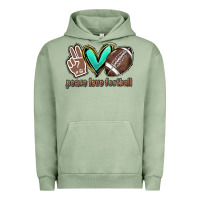 Pigment Oil Green Peace love football Urban Hoodie - HowdyJamesFarm