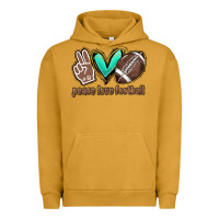 Pigment Peanut Butter Peace love football Urban Hoodie - HowdyJamesFarm