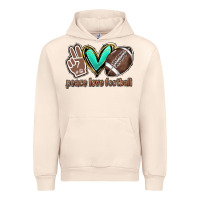 Sandshell Peace love football Urban Hoodie - HowdyJamesFarm