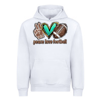 White Peace love football Urban Hoodie - HowdyJamesFarm