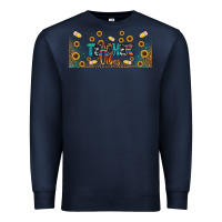 Navy teacher vibes libbey glass Premium Sweatshirt - BundleAndBundleShop