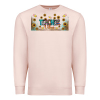Pale Pink teacher vibes libbey glass Premium Sweatshirt - BundleAndBundleShop