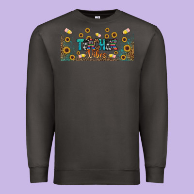 Teacher Vibes Libbey Glass Premium Sweatshirt Designed By Bundleandbundleshop