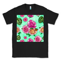 Black floral background Classic Tee - BundleAndBundleShop