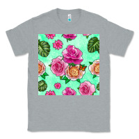 Heather Grey floral background Classic Tee - BundleAndBundleShop