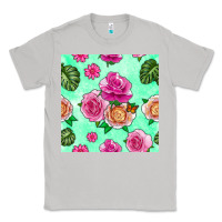 Moon Dust floral background Classic Tee - BundleAndBundleShop