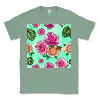 Sage floral background Classic Tee - BundleAndBundleShop