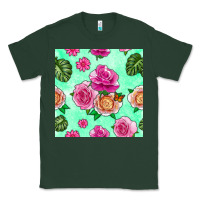 Sports Green floral background Classic Tee - BundleAndBundleShop