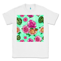 White floral background Classic Tee - BundleAndBundleShop