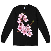 Black Peach Blossom Long Sleeve Tee - LillyAllenDesigns