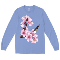 Colony Blue Peach Blossom Long Sleeve Tee - LillyAllenDesigns