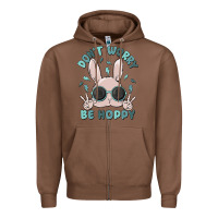 Chestnut don't worry be hoppy Zipper Hoodie - MaliasSmallBusiness