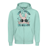 Seafoam don't worry be hoppy Zipper Hoodie - MaliasSmallBusiness