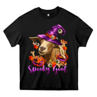Black Spooky Goat Heavy Core Tee - RanaPortraitStore