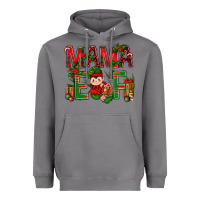 Storm Mama Elf With Gift Christmas Heavyweight Hoodie - BundleAndBundleShop