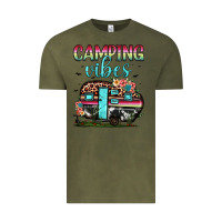 Vintage Olive camping vibes Vintage Tee - JahusDesignShop