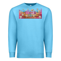 Ocean Blue teacher life libbey glass Premium Sweatshirt - BundleAndBundleShop