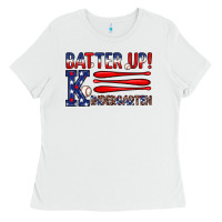 White patriotic baseball kindergarten theme Ladies Tee - JahusDesignShop